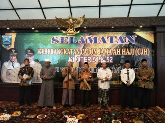 Selamatan Pemberangkatan Haji di Pendopo Bupati, Ratusan CJH Probolinggo amini doa Mustasyar PCNU