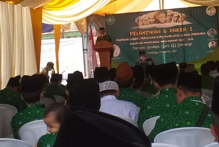 Hadiri Pelantikan Pergunu, PCNU Probolinggo: Bentengi Pelajar dari Paham Radikal