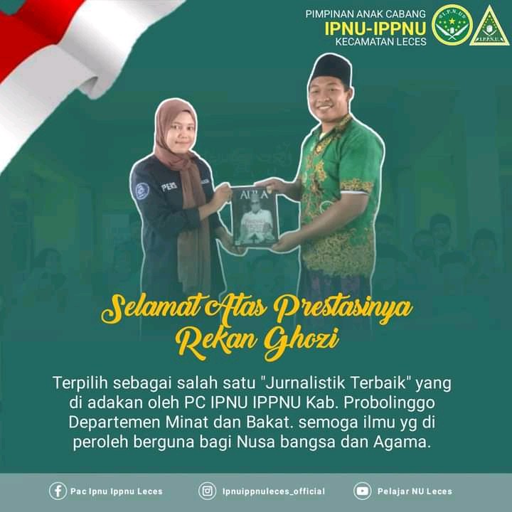 Ahmad Ghozi PAC Leces, Menjadi Peserta Terbaik dalam Acara Ngaji Jurnalistik