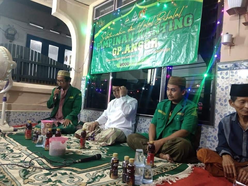 PAC Ansor Leces Buka Rutinan Bulanan Dengan Halal Bihalal 