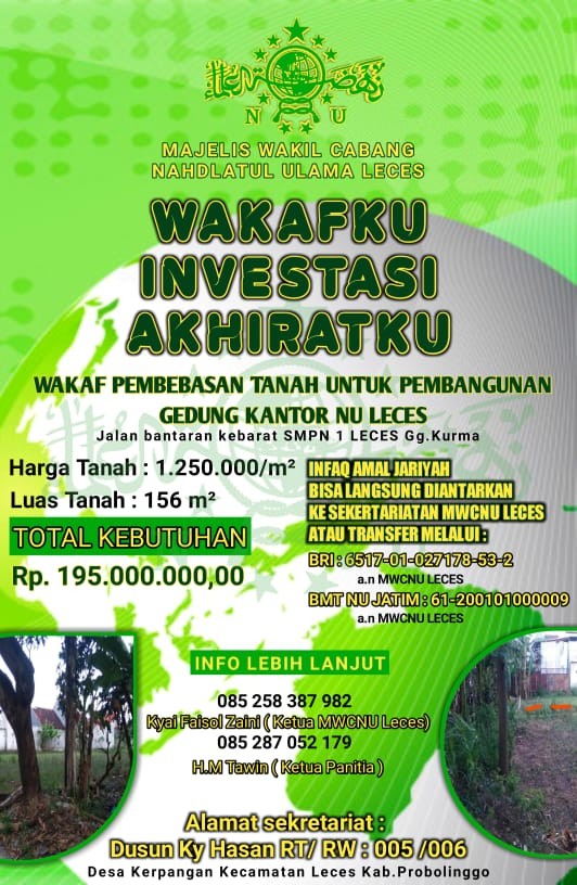 MWCNU Leces, Probolinggo Beli Lahan untuk Bangun Kantor Bersama